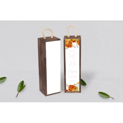 Prośba o&nbsp;Świadkowanie - SNW Akryl brązowa Serca Kwiat Motyw 4