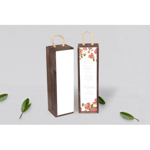 Prośba o&nbsp;Świadkowanie - SNW Akryl brązowa Serca Kwiat Motyw 5