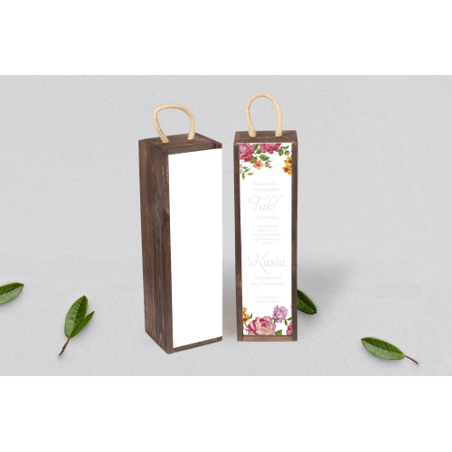 Prośba o&nbsp;Świadkowanie - SNW Akryl brązowa Serca Kwiat Motyw 6