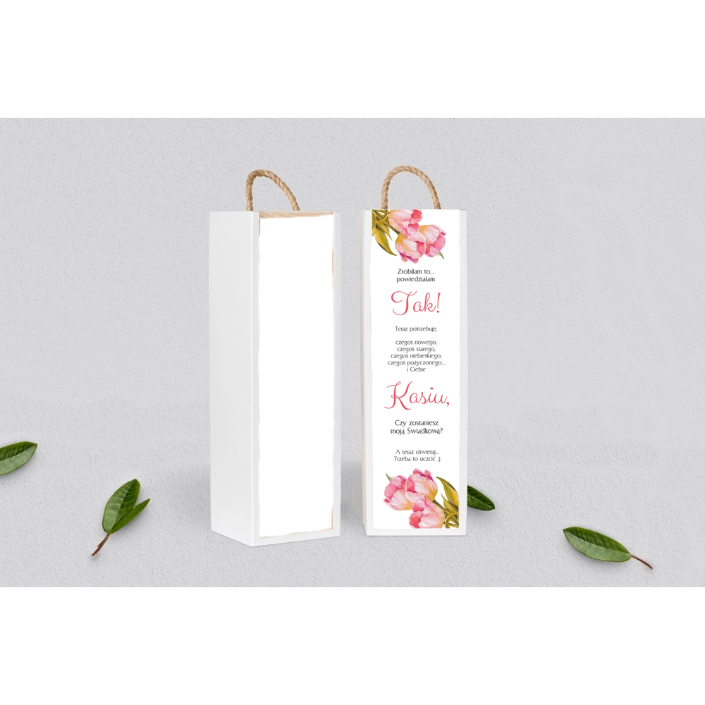 Prośba o&nbsp;Świadkowanie - SNW Akryl biała Sweet Love Motyw 4