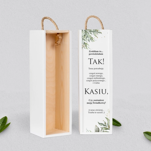 Prośba o Świadkowanie - SNW biała Leaves Motyw 1