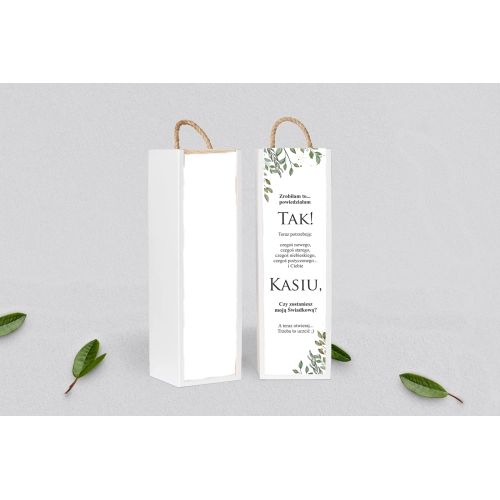 Prośba o&nbsp;Świadkowanie - SNW Akryl biała Leaves Motyw 1