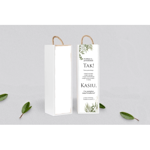 Prośba o&nbsp;Świadkowanie - SNW Akryl biała Leaves Motyw 2