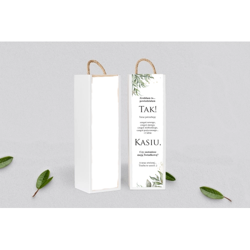 Prośba o&nbsp;Świadkowanie - SNW Akryl biała Leaves Motyw 3