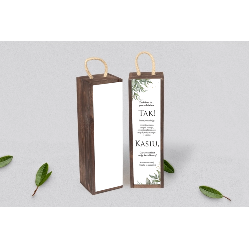 Prośba o&nbsp;Świadkowanie - SNW Akryl brązowa Leaves Motyw 1