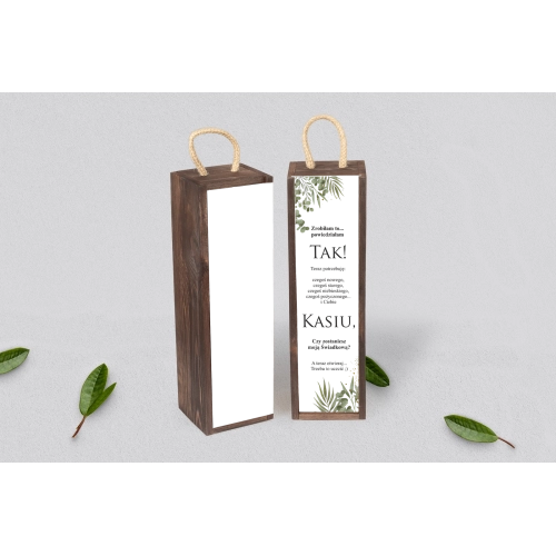 Prośba o&nbsp;Świadkowanie - SNW Akryl brązowa Leaves Motyw 2