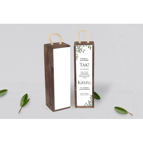 Prośba o&nbsp;Świadkowanie - SNW Akryl brązowa Leaves Motyw 3