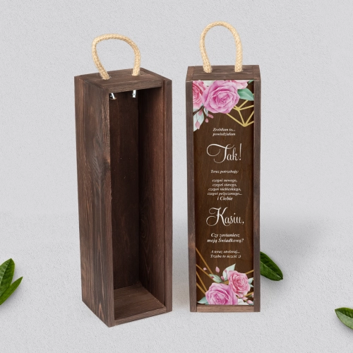 Prośba o Świadkowanie - SNW brązowa Geometryczne Serce - Motyw 1