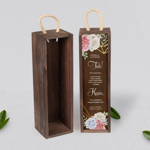 Prośba o Świadkowanie - SNW brązowa Geometryczne Serce - Motyw 3