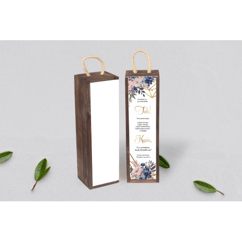 Prośba o&nbsp;Świadkowanie - SNW Akryl brązowa Goemetryczne Serce - Motyw 2