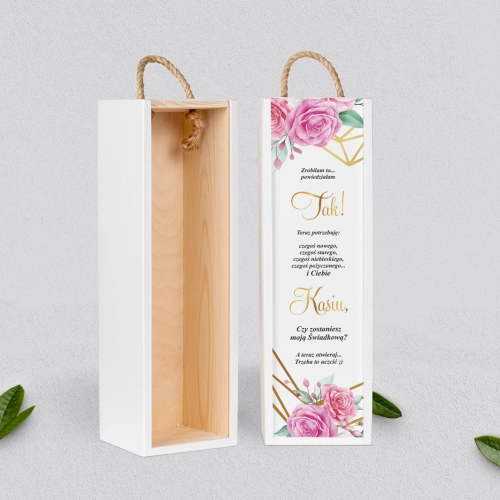 Prośba o Świadkowanie - SNW biała Geometryczne Serce - Motyw 1