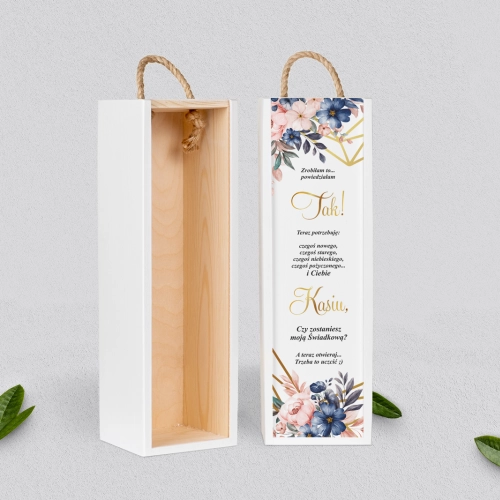 Prośba o Świadkowanie - SNW biała Geometryczne Serce - Motyw 2