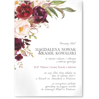 Zaproszenia ślubne Fabello - Akrylowe Motyw 2