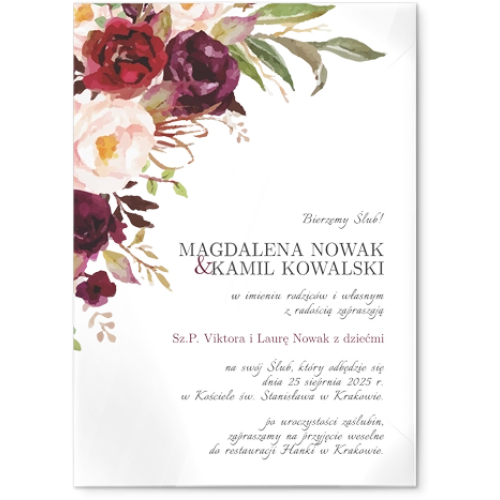 Zaproszenia ślubne Fabello - Akrylowe Motyw 2