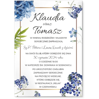 Zaproszenia ślubne Dream- Akrylowe Motyw 4