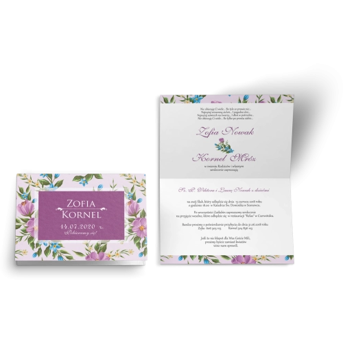 Zaproszenie ślubne Kwiatowe Pole - Motyw 2