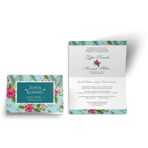 Zaproszenie ślubne Kwiatowe Pole - Motyw 3