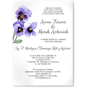 Zaproszenia ślubne Sweet Love- Akrylowe Motyw 3