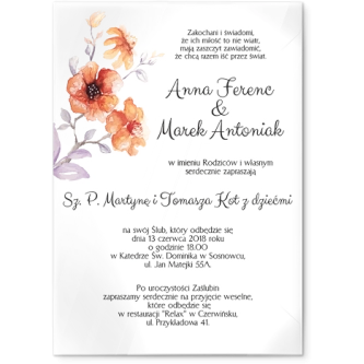 Zaproszenia ślubne Sweet Love- Akrylowe Motyw 6