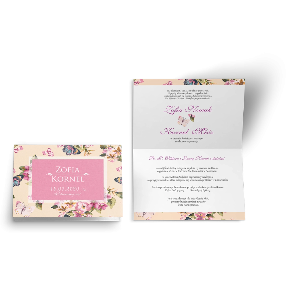 Zaproszenie ślubne Kwiatowe Pole - Motyw 5