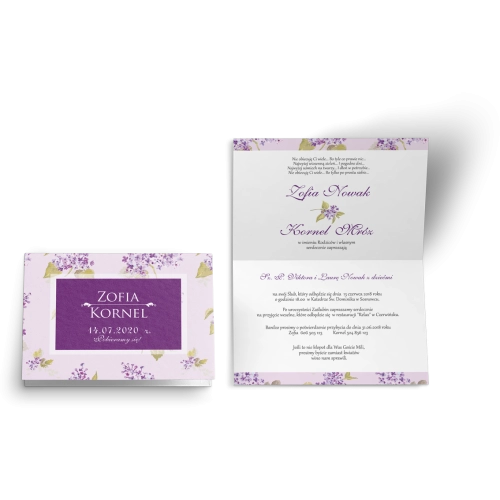 Zaproszenie ślubne Kwiatowe Pole - Motyw 6