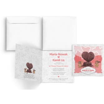 Zaproszenie ślubne Szalona Miłość - Motyw 4