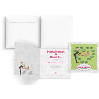 Zaproszenie ślubne Szalona Miłość - Motyw 5