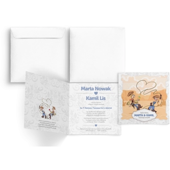 Zaproszenie ślubne Szalona Miłość - Motyw 6