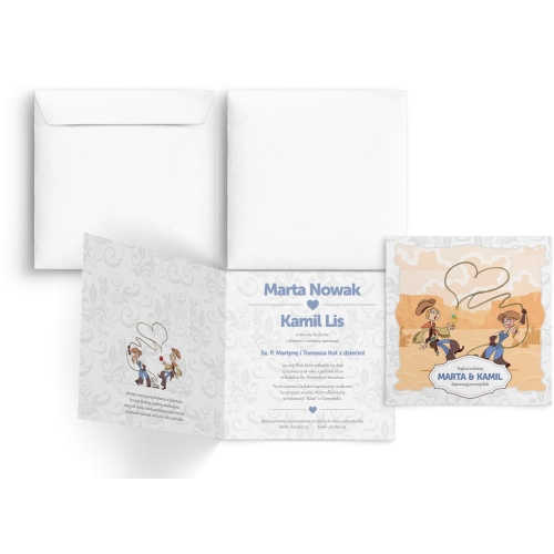 Zaproszenie ślubne Szalona Miłość - Motyw 6