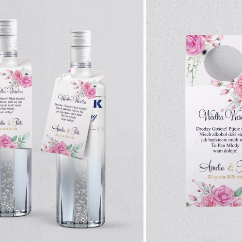 Zawieszka na alkohol oczko Geometryczne Serce - Motyw 1