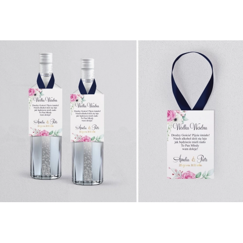 Zawieszka na alkohol Geometryczne Serce - Motyw 1