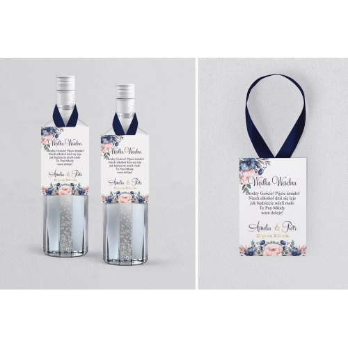 Zawieszka na alkohol Geometryczne Serce - Motyw 2