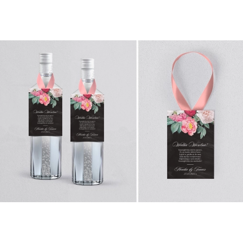 Zawieszka na alkohol Black Flowers - Motyw 2