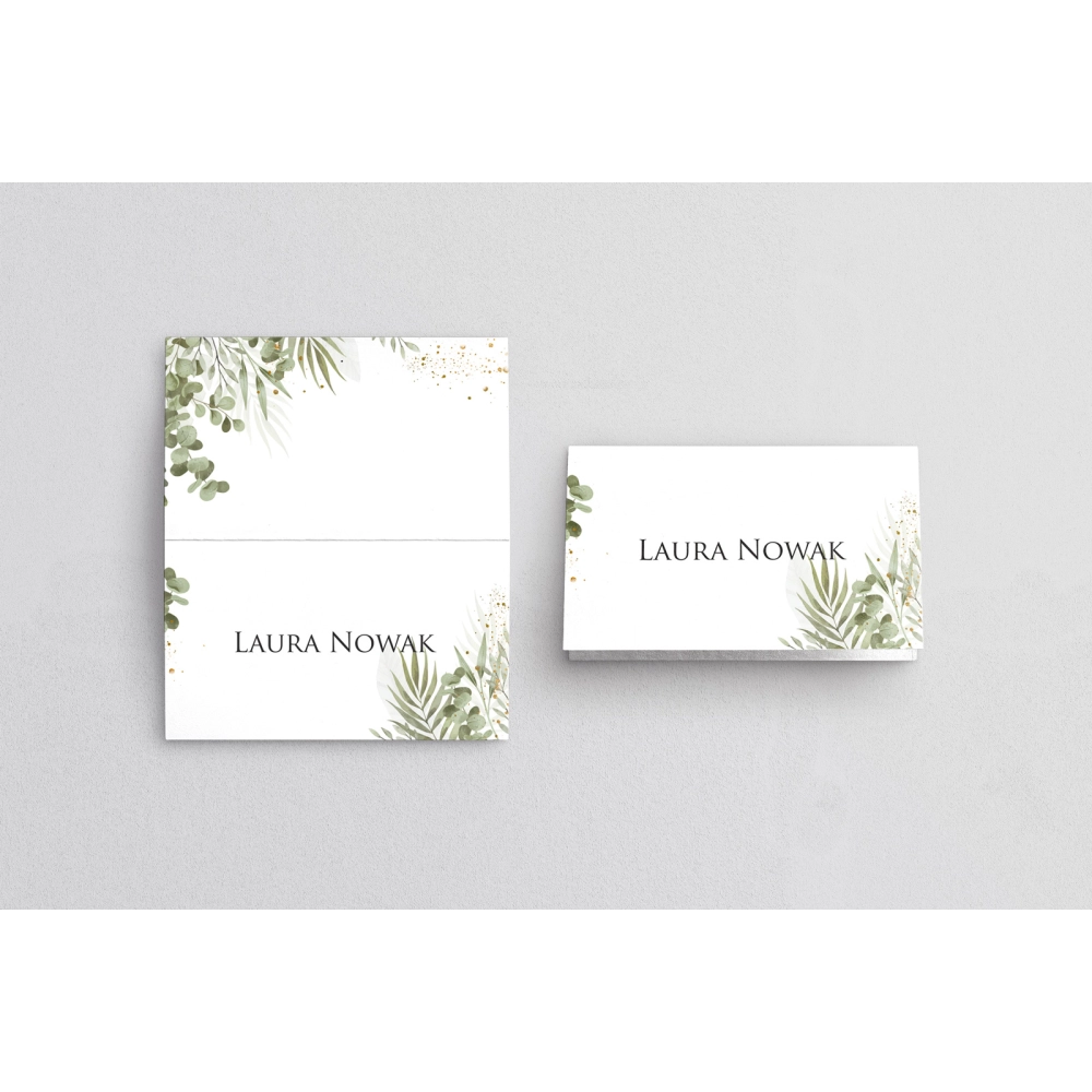 Winietki ślubne składane Leaves - Motyw 2