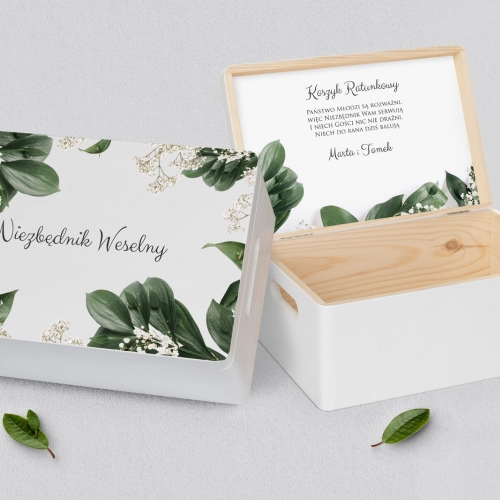 Koszyczek ratunkowy weselny biały - Soft Motyw 1