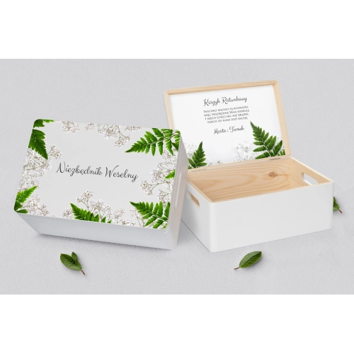 Koszyczek ratunkowy weselny biały - Soft Motyw 2