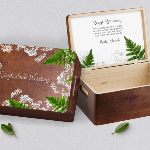 Koszyczek ratunkowy weselny brązowy - Soft Motyw 2