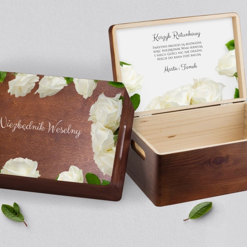 Koszyczek ratunkowy weselny brązowy - Soft Motyw 4