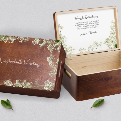 Koszyczek ratunkowy weselny brązowy - Soft Motyw 7