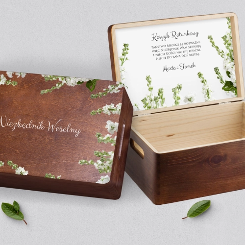 Koszyczek ratunkowy weselny brązowy - Soft Motyw 8