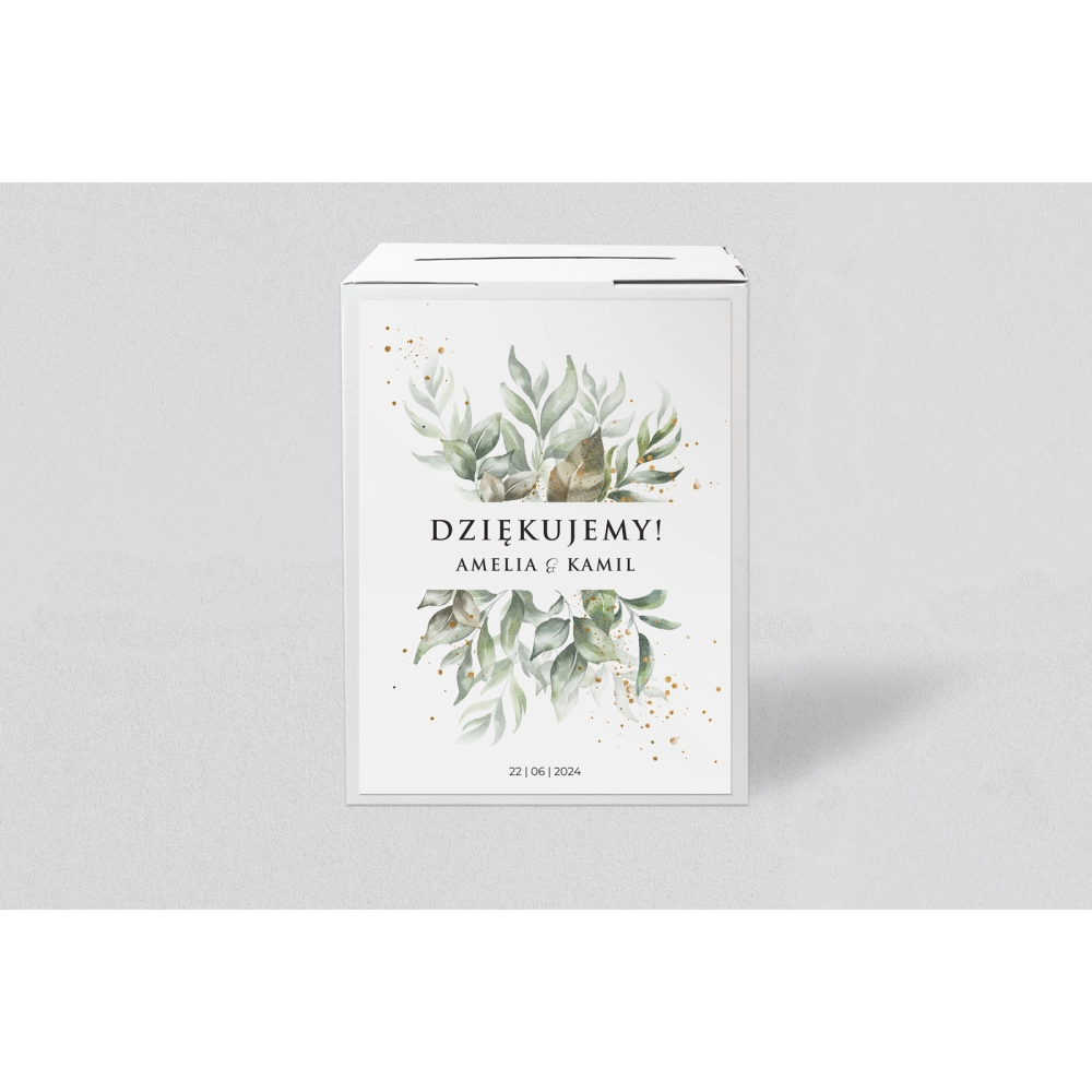 Pudełko na koperty i&nbsp;pieniądze Leaves Motyw 1