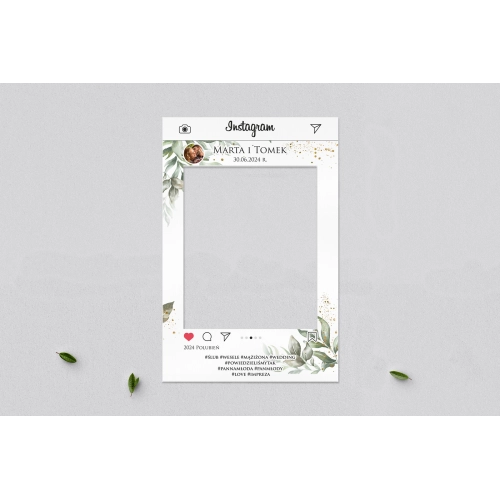 Ramka do zdjęć - Instagram Leaves Motyw 1