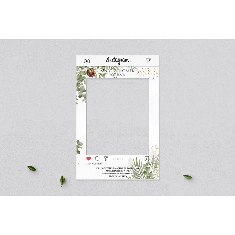 Ramka do zdjęć - Instagram Leaves Motyw 2