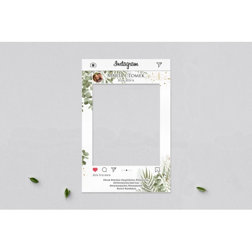 Ramka do zdjęć - Instagram Leaves Motyw 2