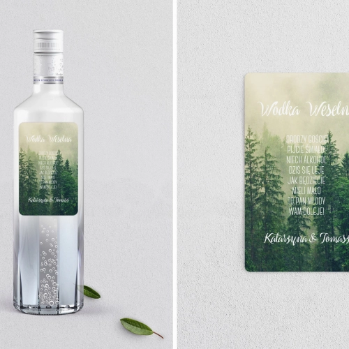 Naklejki na alkohol - Forest - Motyw 1