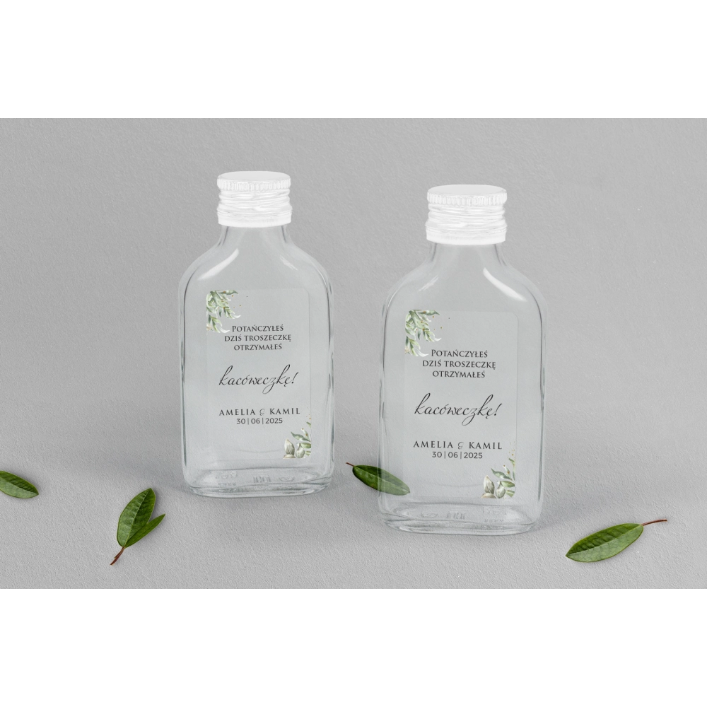 Buteleczka - Piersiówka Leaves Motyw 1