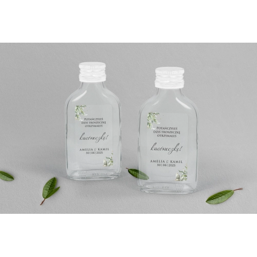 Buteleczka - Piersiówka Leaves Motyw 1