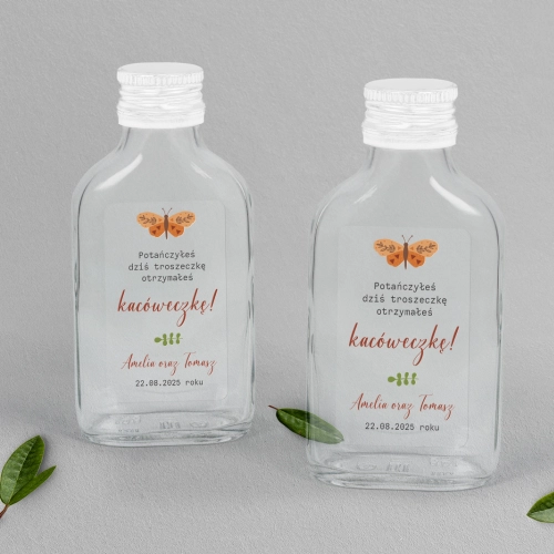 Buteleczka - Piersiówka Butterflies - Motyw 4