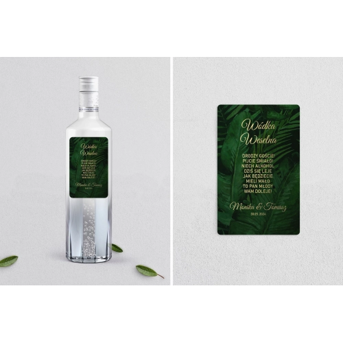 Naklejki na alkohol - Greenery - Motyw 2
