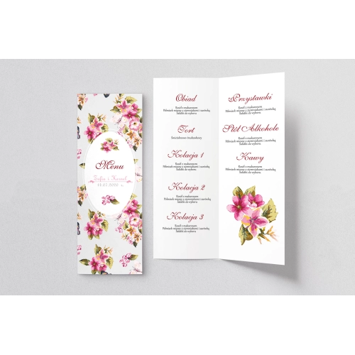 Menu Weselne Pobieramy się - Motyw 2